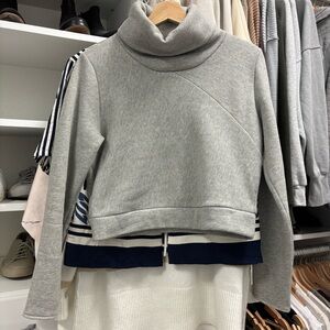 Alo Yoga Grey Funnel Neck Sweatshirt